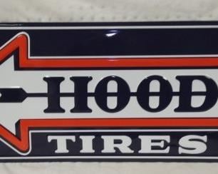 42X14  EMB. HOOD TIRES REPLICA SIGN