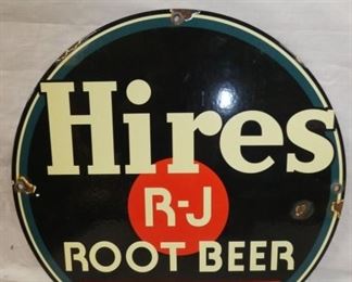 12IN. PORC. HIRES ROOT BEER REPLICA SIGN