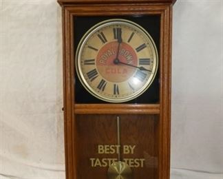 12X24 ROYAL CROWN COLA HANGING CLOCK