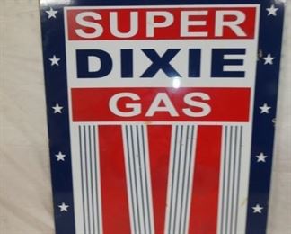 18X24 PORC. SUPER DIXIE GAS REPLICA SIGN