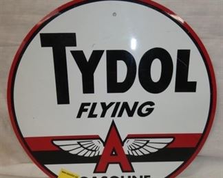 12IN. TYDOL FLYING A GASOLINE SIGN
