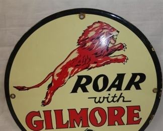 12IN. PORC. ROAR WITH GILMORE SIGN
