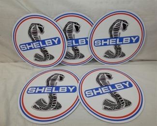 GROUP OF 5 12IN. SHELBY PLASTIC SIGNS