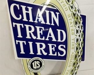 VIEW 3 SIDE 2 CHAIN TREAD TIRES SIGN