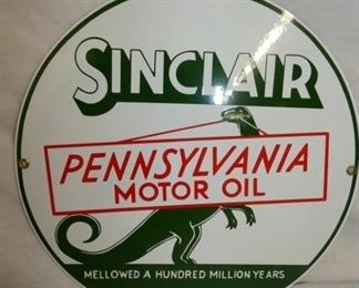 11IN PORC. SINCLAIR W/ DINO SIGN