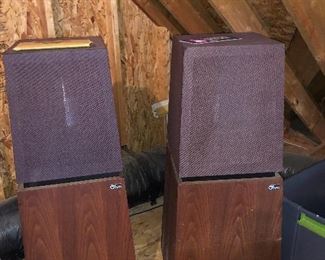Ohm Model F speakers with original paperwork