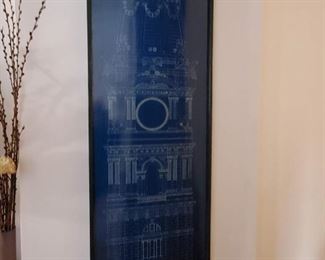 Phila City Hall blueprint art 
