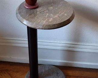 Round custom stone top table by Jack Larimore