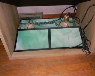 large double glass hanging light