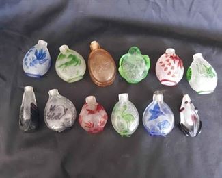 12 Glass Bottles, Etc