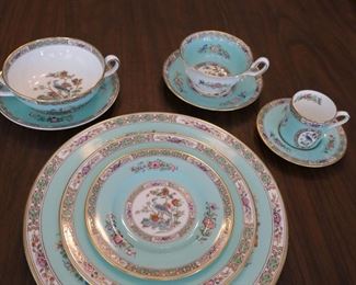 Wedgwood "Biredore" service for 12. Pieces as shown.