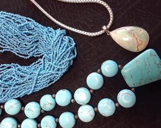 Various turquoise jewelry