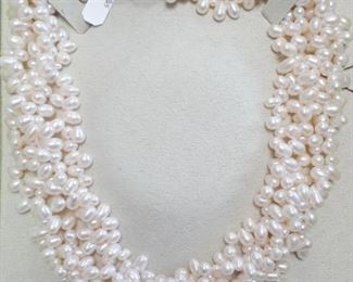 Fresh water pearl torsade necklace from Ross Simons in original box.