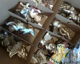 Cherub Christmas ornaments. Come see dozens of various types not shown. We are still sorting them.