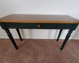 painted and wood sofa table w/ drawer