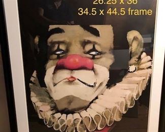Available now! Waldermar Swierzy Cyrk Clown framed $180