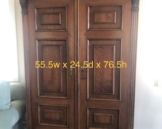 Hutch- 2 large doors open to clothes hanging space; lower pull-out draw. $500. Delivery available please enquire.