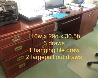 Long office desk $400. Delivery available please enquire.