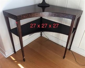 Corner sculptured table $180