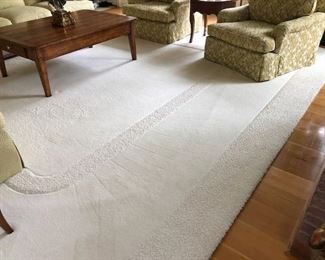 White wool carpet 176 x 191. No stains, no pets, no smoking home. $500