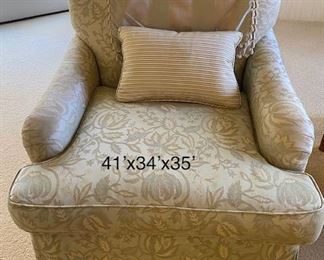 Two oversized lounge chairs with matching his/her ottomans $200 each. Delivery available please enquire.