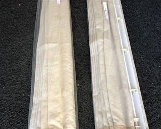 Available now! Two taupe, linen Roman blinds- client ordered wrong size! Both are 115.750" x 125".  $1000