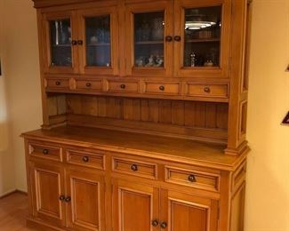 Available now. Two piece oak hutch $850. Delivery available please enquire.