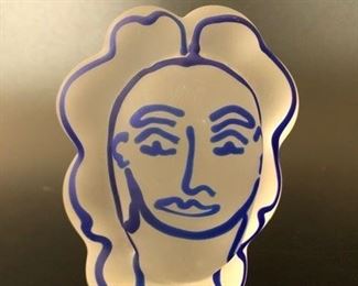 Richard Jolley (signed) glass sculpture bust (more pics available). $800