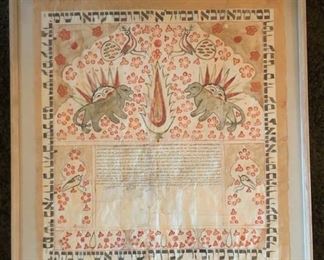 Antique Ketubah (more pics available) $225