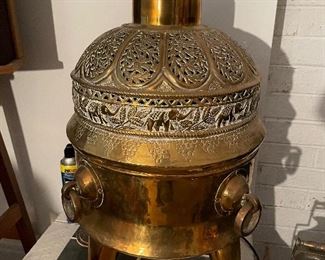 Oversized Antique Polished Brass Dablo Kathi Treasure Chest, West India