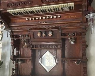 late 1800's Edna Piano-Upright Hand Carved Piano Organ from  Monroeville, OH