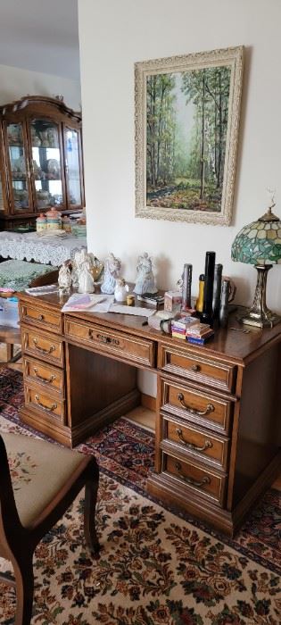 Vintage Desk with many collectibles