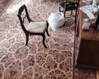 Very Large Karastan Carpet in Living Room and Dining room and area rugs throughout