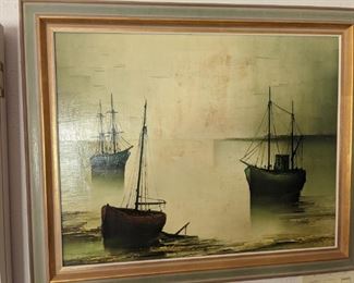 G. BRIA BOAT PAINTING