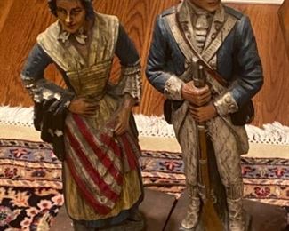 Revolutionalry War Themed Lamps large figures -$250.