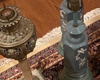 Pair of  early Wedgewood Lamps - $200