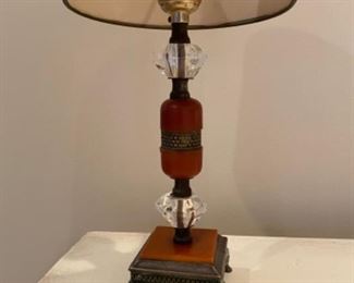 A pair of vintage alabaster lamps - $100. /pair