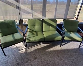 (3) piece patio set with cushions