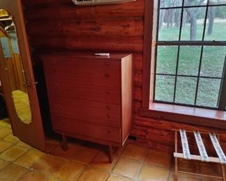 Beautiful mid-century solid teak? highboy bureau