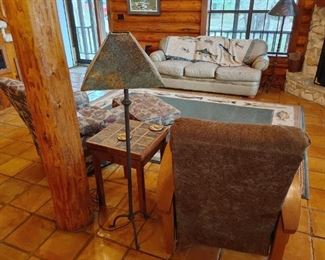 Rustic copper shaded lamps