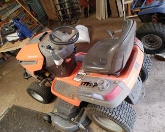Husqvarna lawn tractor starts right up and runs great!