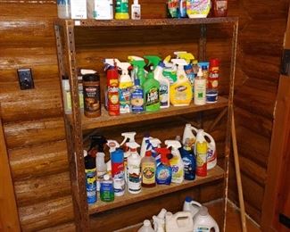 Lots of cleaning supplies