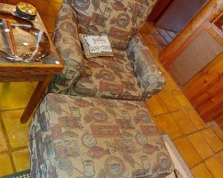 Fishing chair with ottoman