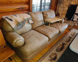 Flexsteel top grain leather couch