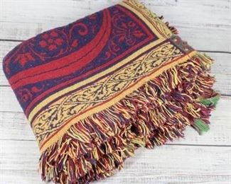 Large Embroidered Noel Christmas Throw Blanket