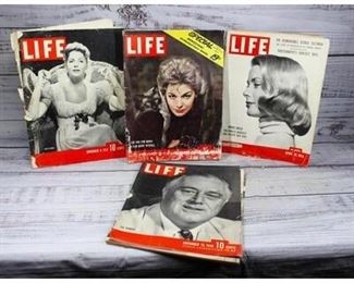 Lot of Vintage LIFE Magazines from the 30s, 40s,  50s