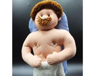 Pierced Strong Man in Bath Towel Novelty Oven Mitt