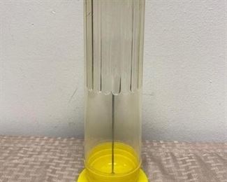 Vintage Countertop Sitting Yellow Plastic Straw Holder Dispenser