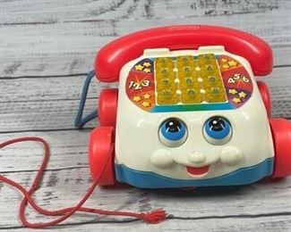 Vintage Fisher Price Pushbutton Telephone Toy