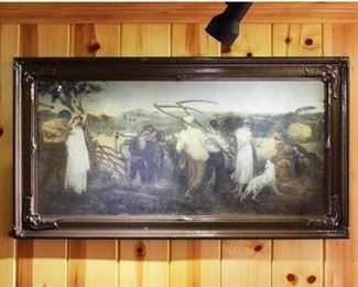 Vintage Framed Art Print of the Harvest Moon by George Mason